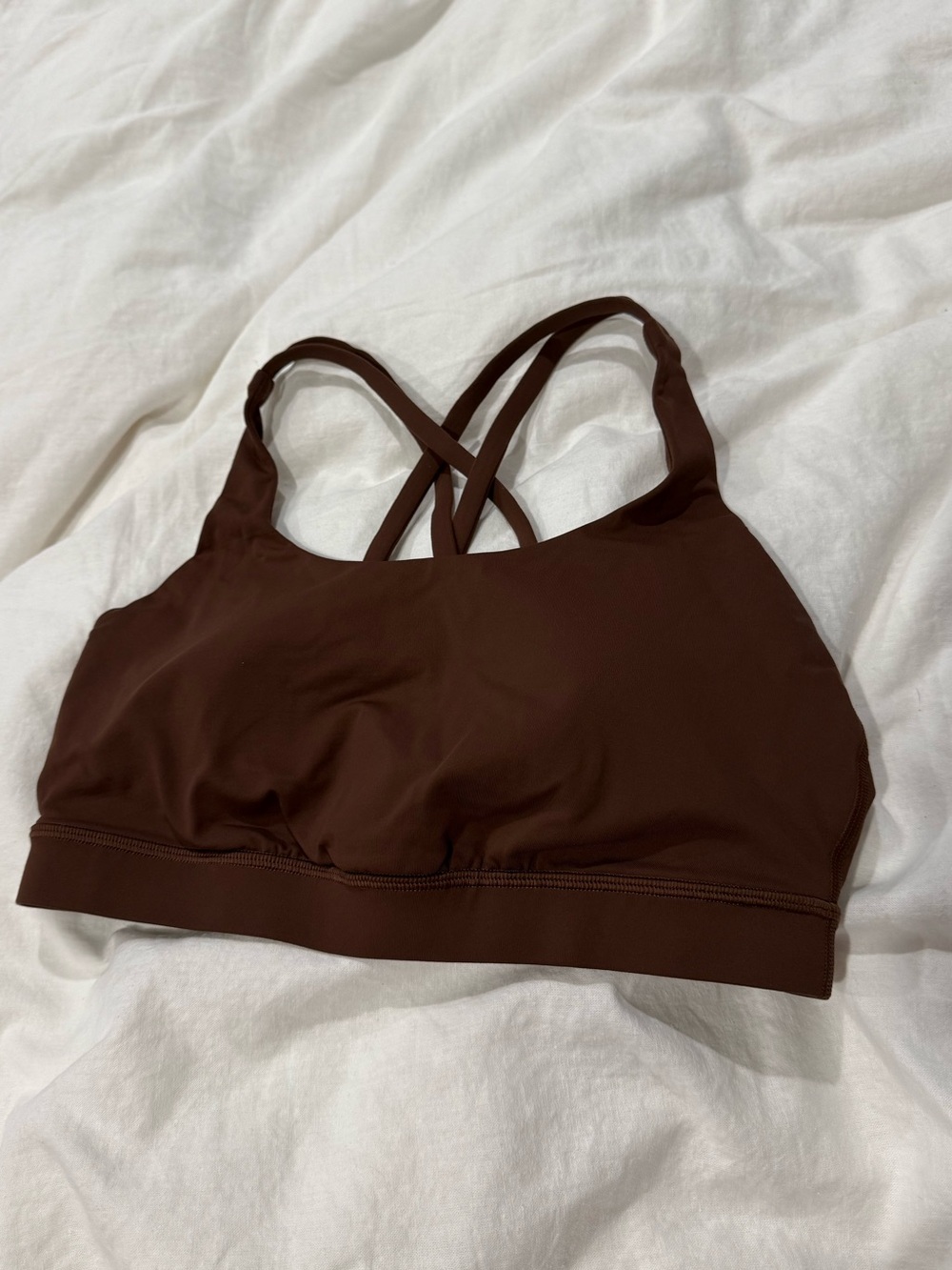 Lululemon energy sports bra Java Brown size 8 woman like new